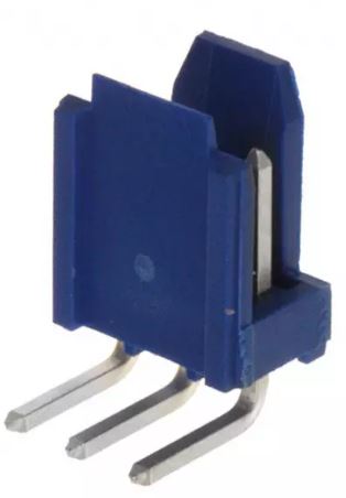 CONN HEADER 3P 2.54mm 90° BLUE MALE R/A THT (76382-403LF )