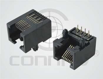 CONN RJ45 8PIN8C 90° MODULAR BLACK THT  (DS1134-05-S80BX)