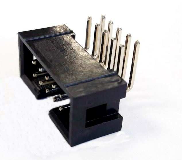 HEADER BOX 10PIN 2X5 2.54mm 90* MALE THT (DS1013-10RSIB)